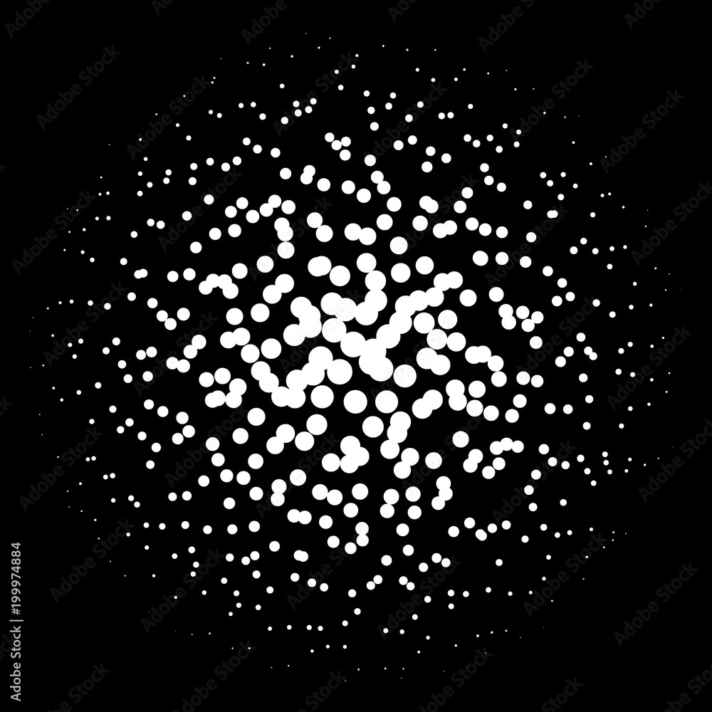 Leinwandbilder halftone element. abstract geometric graphic with half-tone pattern
