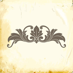 Vector baroque of vintage elements for design. 