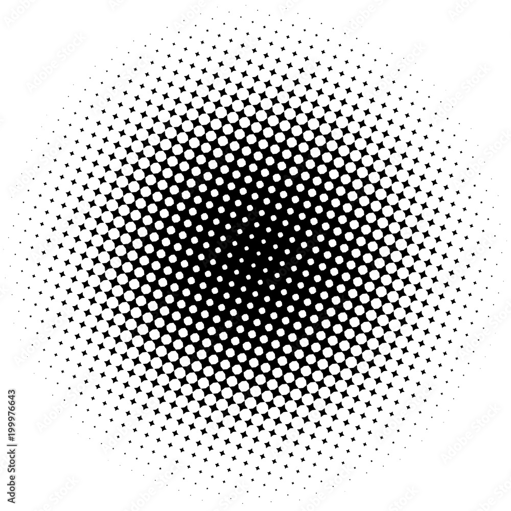 Fototapete Halftone element. Abstract geometric graphic with half-tone pattern