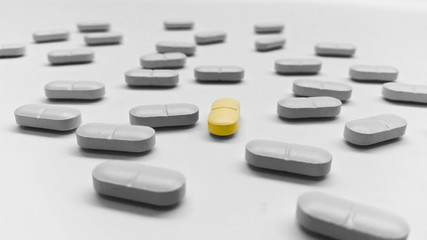 Tablets In the pharmacy laboratory