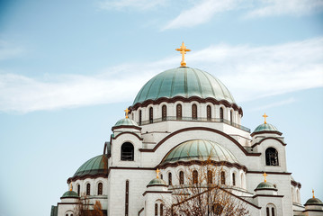 Fototapeta na wymiar Saint Sava orthodox church, Belgrade, Serbia. The largest church in the Balkans.