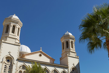 Obraz premium Church during beautiful summer day in Limassol, Cyprus