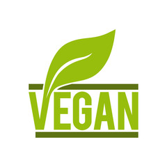 Vegan icon. Vector illustration.