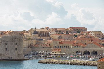 Fototapeta na wymiar The bay and Old Town of Dubrovnik, Croatia