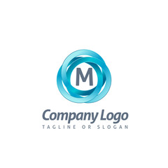 M LETTER LOGO TEMPLATE