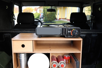 Outdoor Küche im Geländewagen