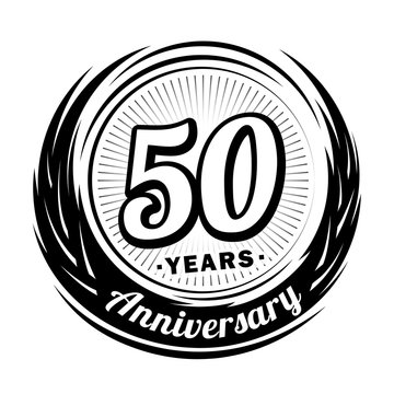50 years anniversary. Anniversary logo design. 50 years logo.
