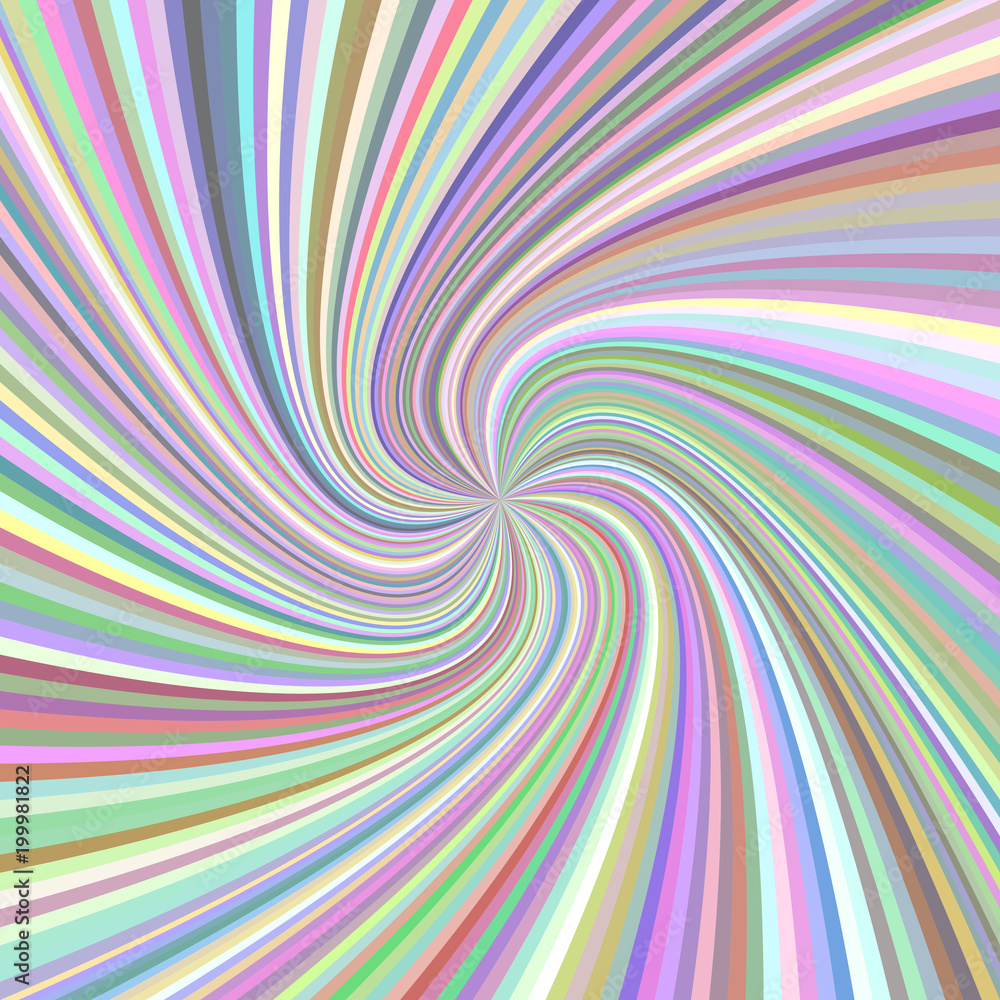 Poster multicolored abstract swirl background - vector illustration from rotated rays in colorful tones