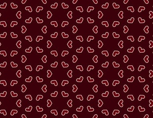 Burgundy seamless vector heart pattern - 199982046