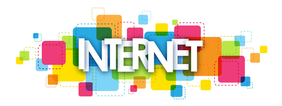 INTERNET colourful letters icon