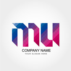 MU Letter Logo Design