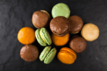 Assortment of macaron cookies