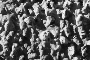 Concrete black and white bumpy texture