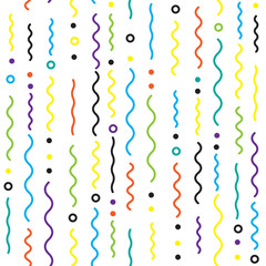 Abstract background with falling line confetti pattern, vector