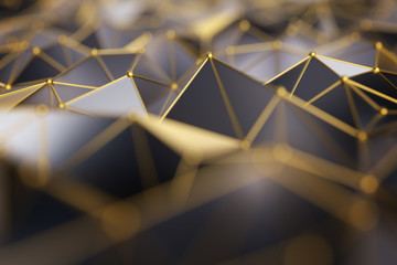 lowpoly wallpaper,metallic background.3d rendering
