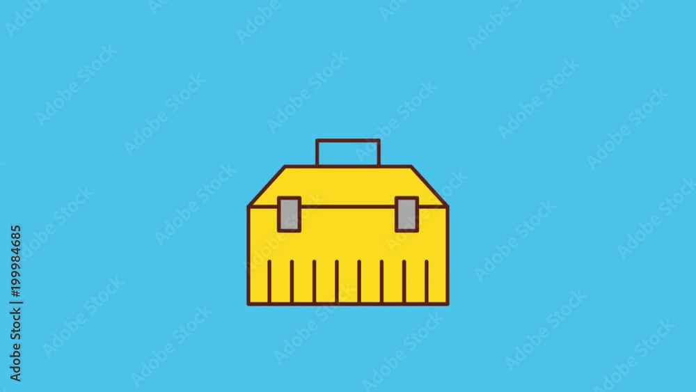 Poster toolbox open with announcement 404 error page not found animation hd