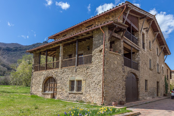 Fototapeta na wymiar Beautiful old stone houses in Spanish ancient village