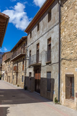 Beautiful old stone houses in Spanish ancient village