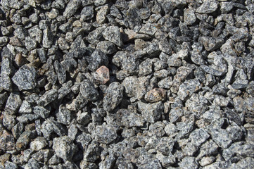crushed stone, background close-up