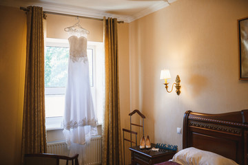 Elegant dress with inscription 