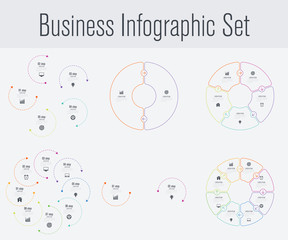 Set with infographics