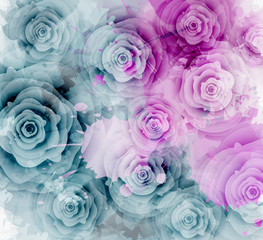 Abstract roses background