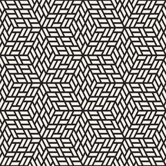 Vector seamless pattern. Modern stylish lattice texture. Repeating geometric background. Cubes with mosaic faces.