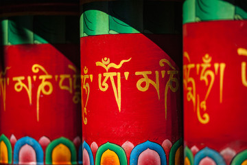 Buddhist prayer wheels