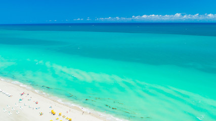 Aerial view of South Beach, Miami Beach, Florida. USA