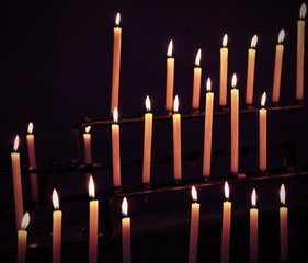 many candles during religion mass