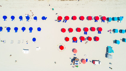 Aerial view of South Beach, Miami Beach, Florida. USA