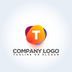 T LOGO MODERN TEMPLATE