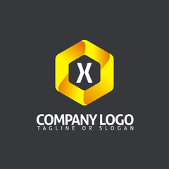 X LOGO MODERN TEMPLATE
