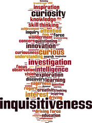 Obraz premium Inquisitiveness word cloud
