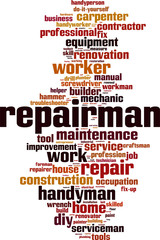 Repairman word cloud