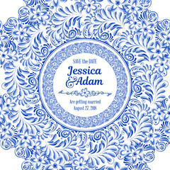 Russian ornamental traditional style gzhel