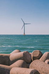 windmill in the sea