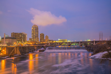 Fototapeta na wymiar Minneapolis downtown skyline in Minnesota, USA