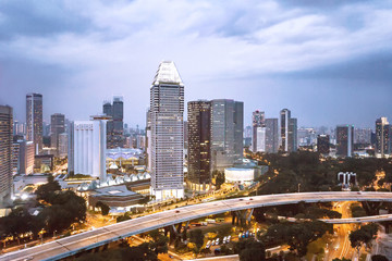 Naklejka premium Cityscape of Singapore 