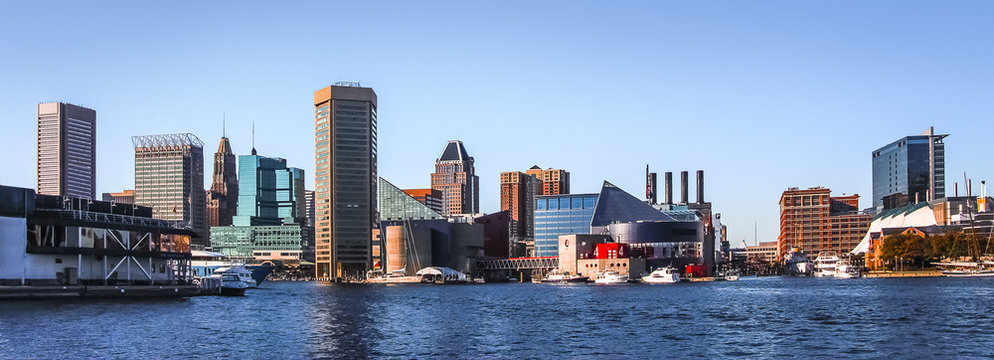 Baltimore Downtown Skyline Panorama