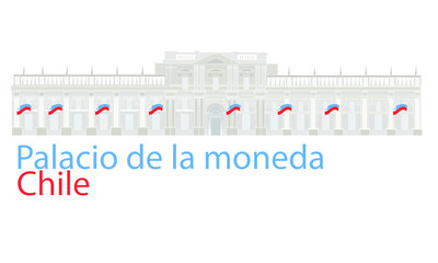 Ilustraci&oacute;n del palacio de la moneda en Chile 