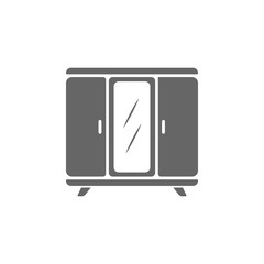 Wardrobe icon. Simple element illustration. Wardrobe symbol design template. Can be used for web and mobile