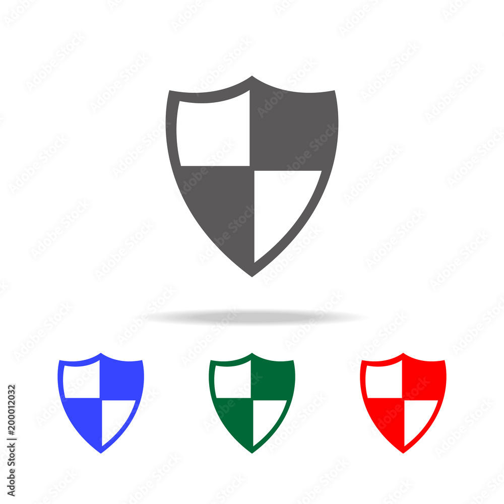 Poster shield protection icon. elements of cyber security multi colored icons. premium quality graphic desi