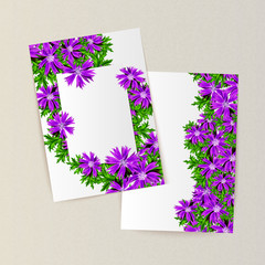 greeting card with flowers for congratulations