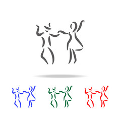 dancing couple icon. Elements of dance multi colored icons. Premium quality graphic design icon. Simple icon for websites, web design, mobile app, info graphics