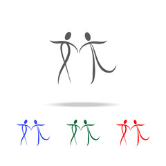dancing couple icon. Elements of dance multi colored icons. Premium quality graphic design icon. Simple icon for websites, web design, mobile app, info graphics