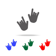 I Love You hand sign icon design. Elements of disco and night life multi colored icons. Premium quality graphic design icon. Simple icon for websites, web design, mobile app