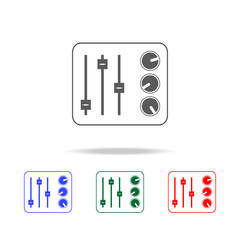 Mixer desk icon. Elements of disco and night life multi colored icons. Premium quality graphic design icon. Simple icon for websites, web design, mobile app, info graphics