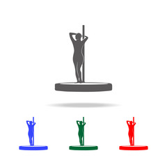 Stripper night club icon. Elements of disco and night life multi colored icons. Premium quality graphic design icon. Simple icon for websites, web design, mobile app, info graphics