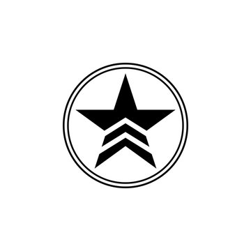 a military star in a circle icon. Element of communism illustration. Premium quality graphic design icon. Signs and symbols collection icon for websites, web design, mobile app